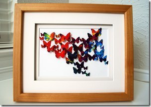 Бабочки из бумаги.