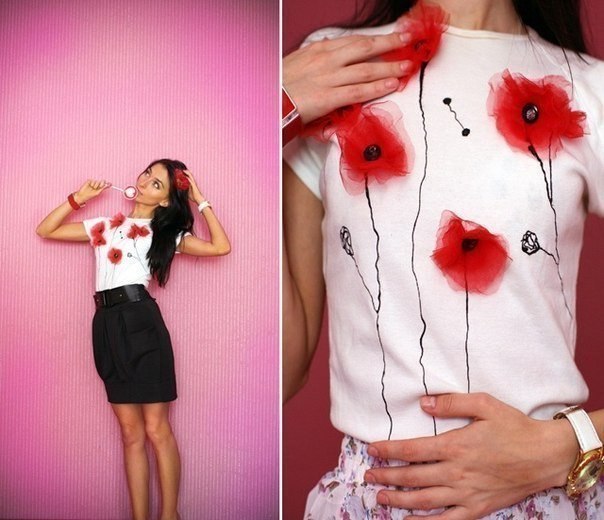 Делаем цветы из органзы