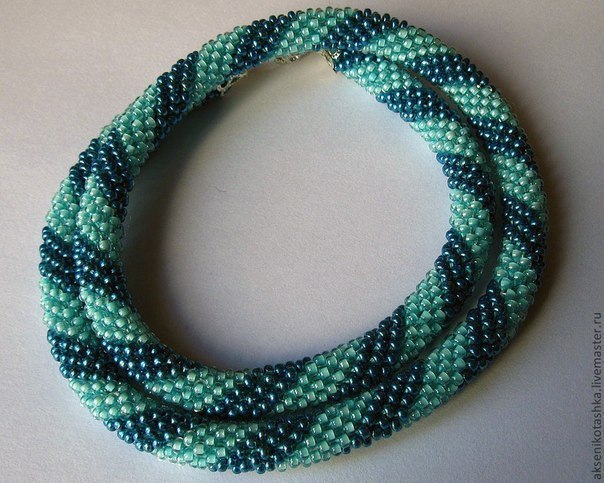 Бисерный жгут вязанный крючком