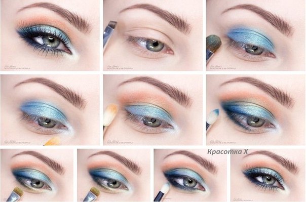 Макияж для голубых глаз: 