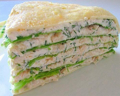 БЕЛКОВЫЙ ТОРТ С КУРИНОЙ ГРУДКОЙ