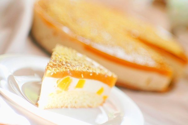 Персиковый торт-суфле