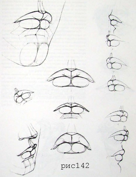 Рисуем губы.