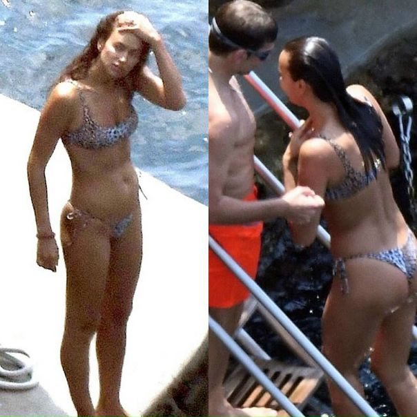 Ирине Шейк не помешало бы сходить в спорт зал.