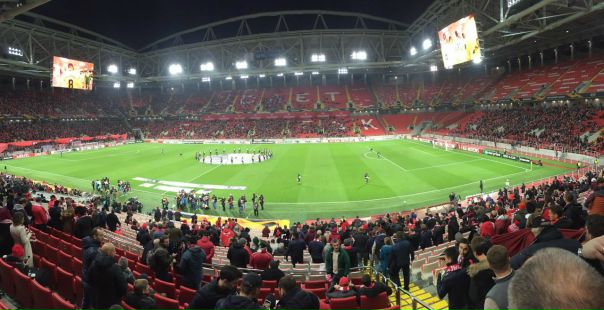 Полупустые трибуны на #СпартакВильярреал