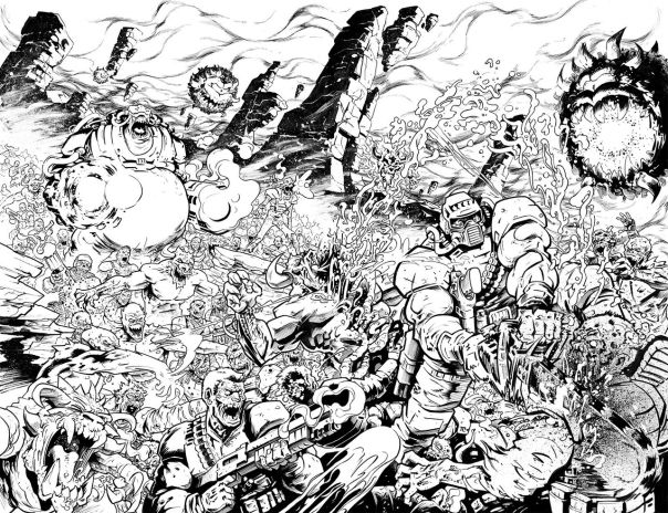 Стильный рисунок по DOOM от художника Tyrell Cannon.