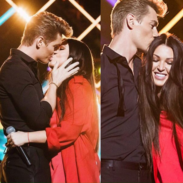 Ирина Дубцова и Алексей Воробьев неожиданно поцеловались.