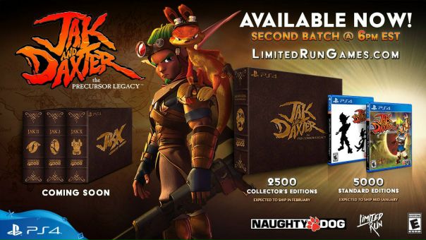 Сюрпризом от Limited Run Games стало физическое издание для PS4 игры Jak and Daxter: The Precursor Legacy — самой первого проекта в серии, который вышел на PlayStation 2 в далёком 2001 году. Позже в подобных изданиях будут выпущены и другие части серии.
