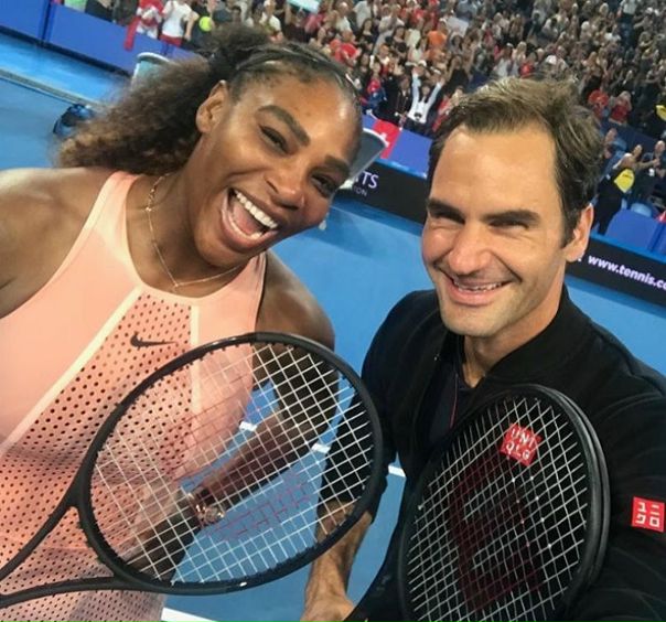 Федерер впервые сыграл против Серены Уильямс 