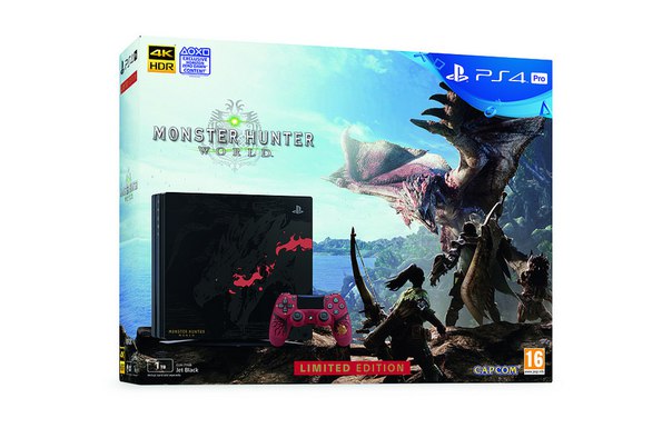 Европейское отделение Sony представило ограниченное издание PS4 Pro в стиле Monster Hunter World. Консоль на 1 ТБ с оригинальным красным контроллером и игрой поступит в продажу одновременно с релизом MHW, то есть 26 января.