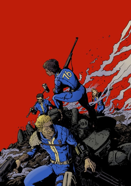 Рисунок по Fallout 76 от художника Yasuyuki Sato.