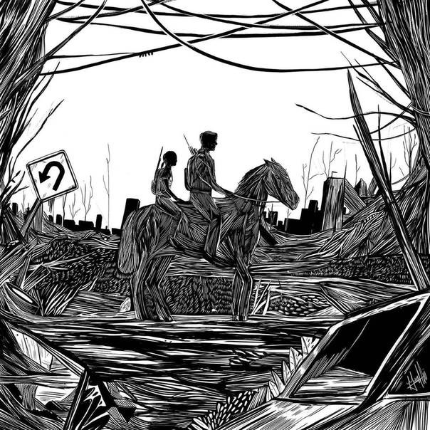Стильный рисунок по The Last of Us от Марва Кастильо.