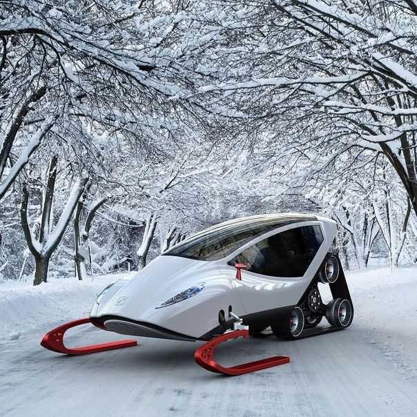 Концепт одноместного электрического снегохода от Koenigsegg. Как вам
