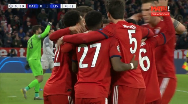 #БаварияЛиверпуль - 1:1